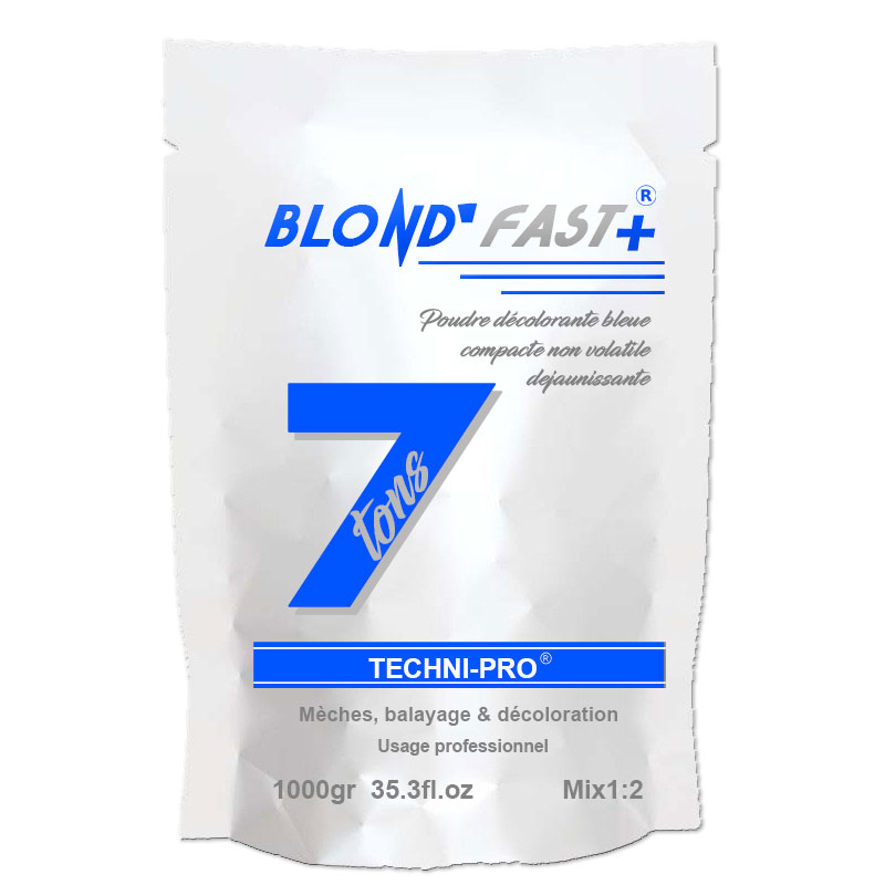 Blond'Fast 7+ poudre decolorante bleue 1Kg